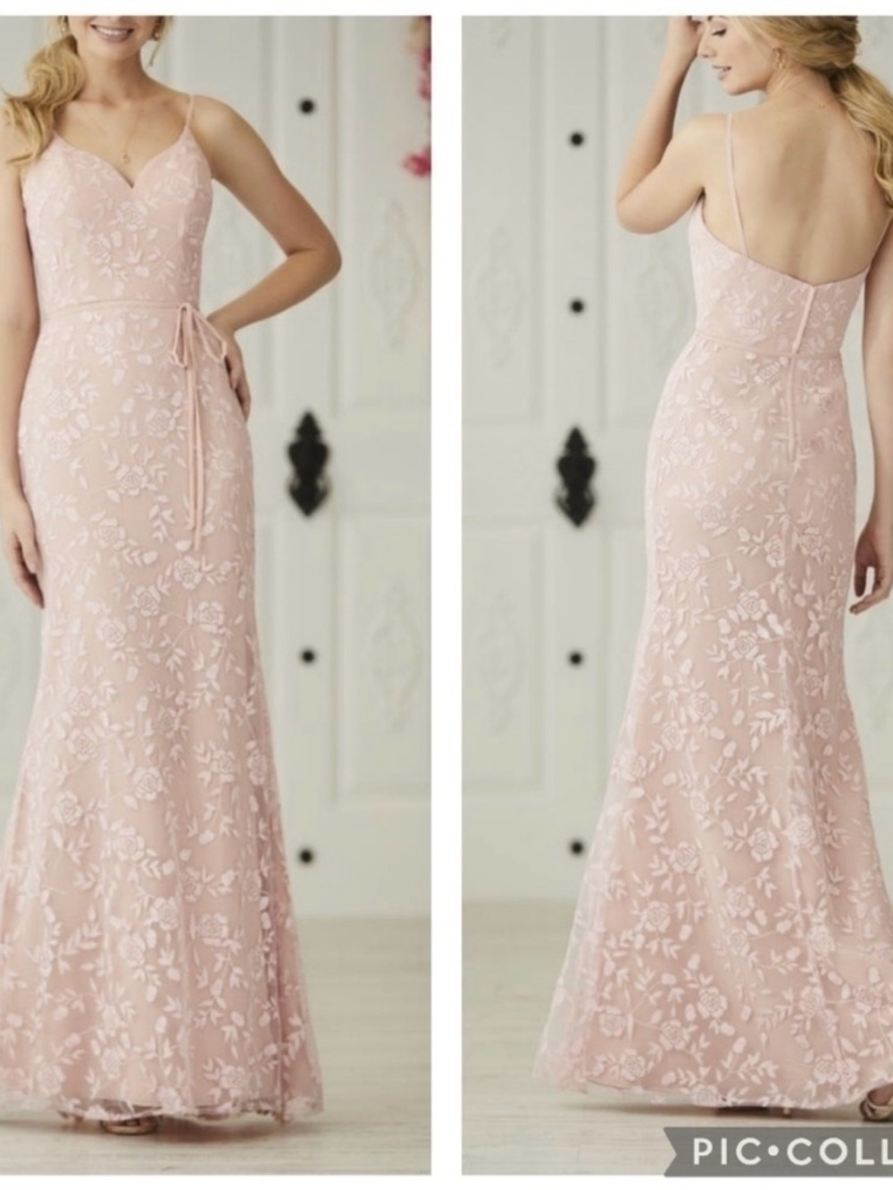 Christina Wu Pink Floral Net Prom Dress Bridesmaid dress